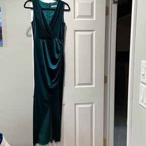 Ababalaya Velvet Green Dress  Size M